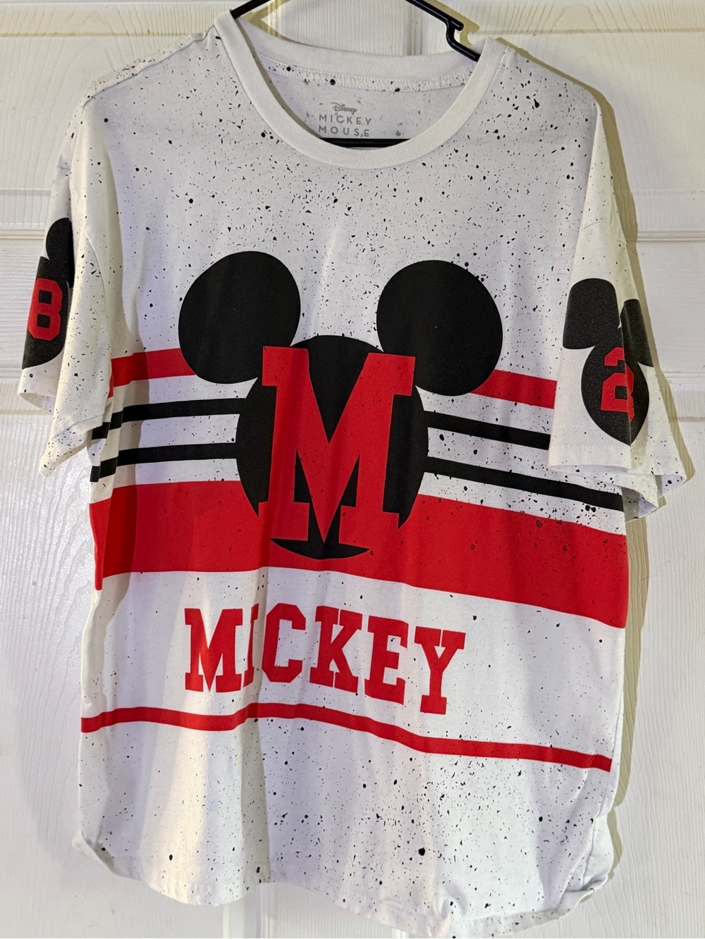 Disney White, Red & Black Mickey Graphic Short Sleeve Tee